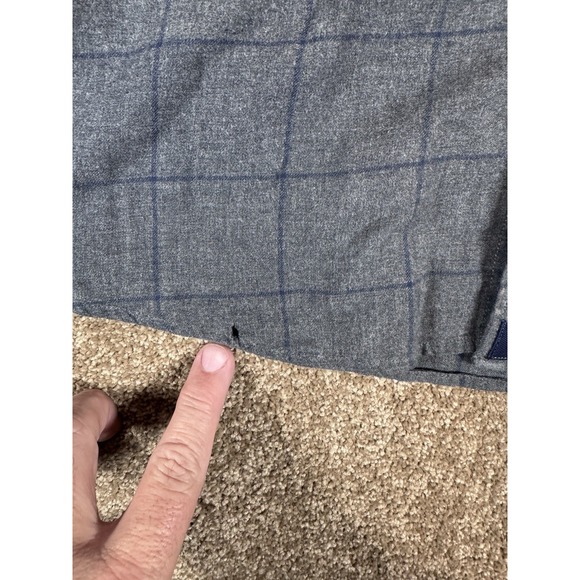 UNTUCKit Mens Large Plaid Long Sleeve Button Down Shirt 100% Cotton FLAW - Picture 3 of 8